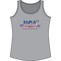 USA Flag Graphic Tank Top – "USA" Patriotic Women's Cotton Tank for 4th of July