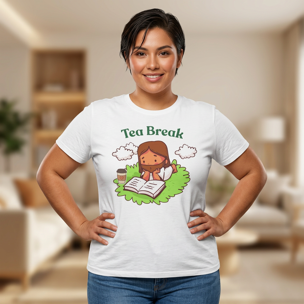 Tea Break T-Shirt — Cute Reading & Tea Graphic Tee