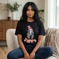 Patriotic Girl Tee — 'America' Vintage USA Sunglasses & Top Hat T-Shirt