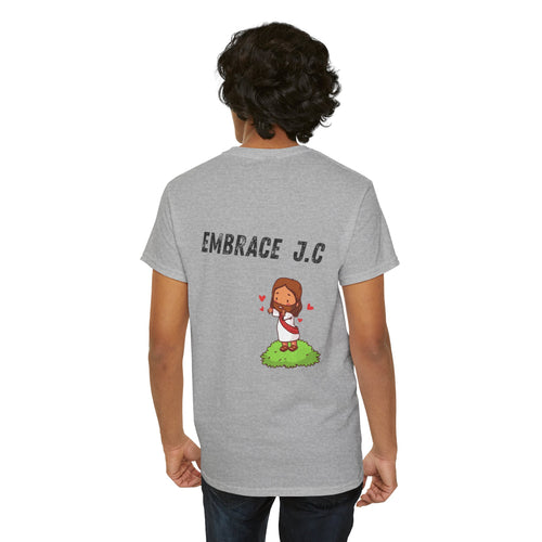 Christian Tee — “Embrace J.C.” Front Alien ‘Forget E.V.’ Graphic Shirt