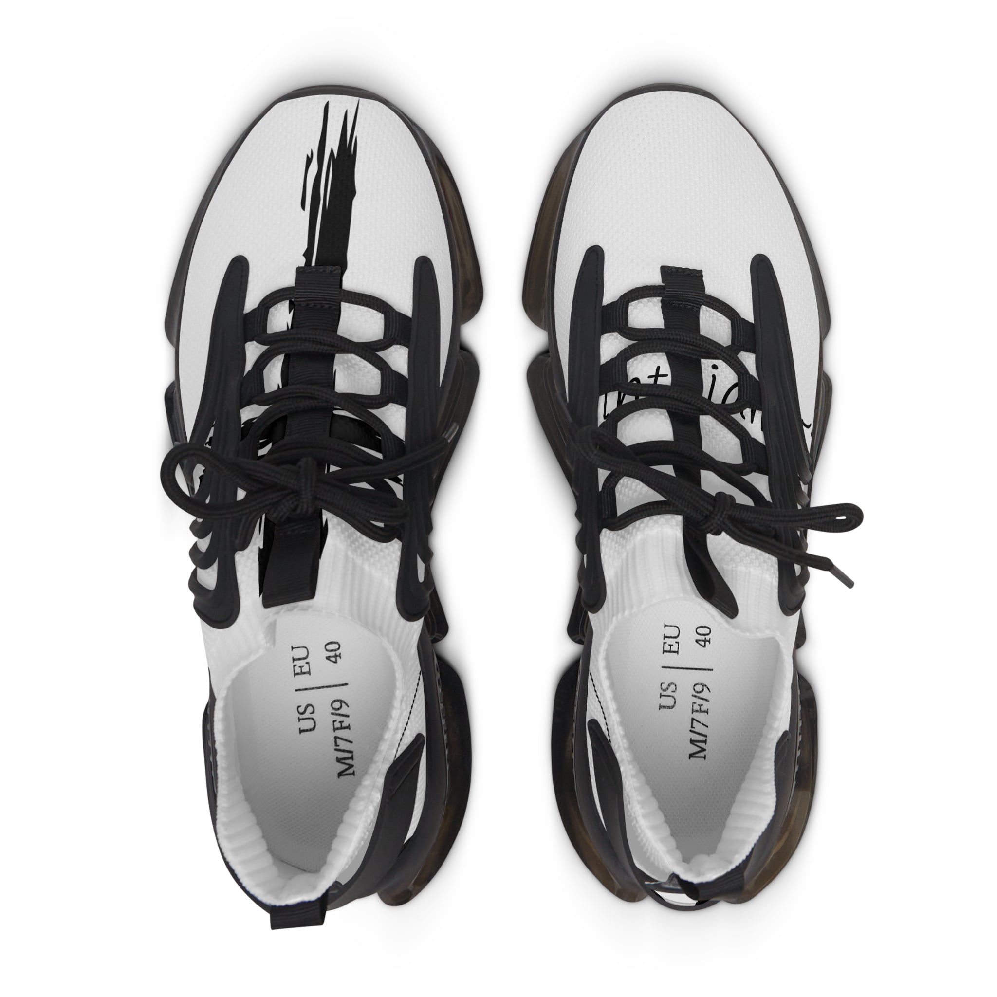 Women's White Mesh Sneakers — Lightweight Breathable Athletic Shoes with Color-Accent Soles