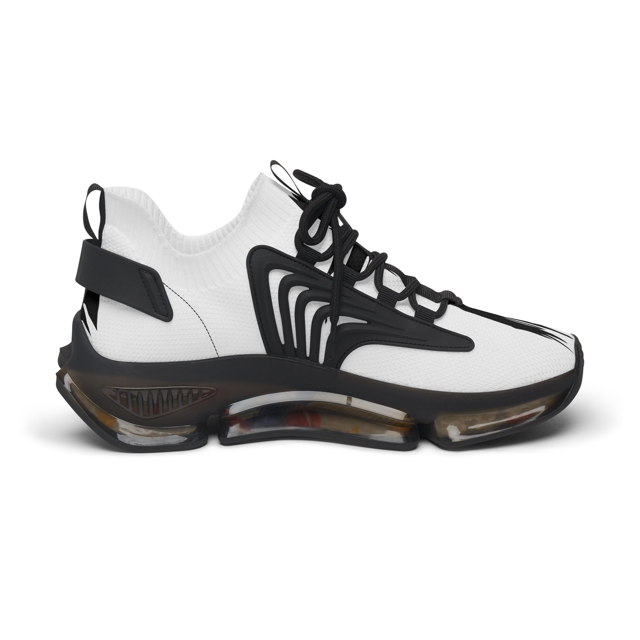 Women's White Mesh Sneakers — Lightweight Breathable Athletic Shoes with Color-Accent Soles