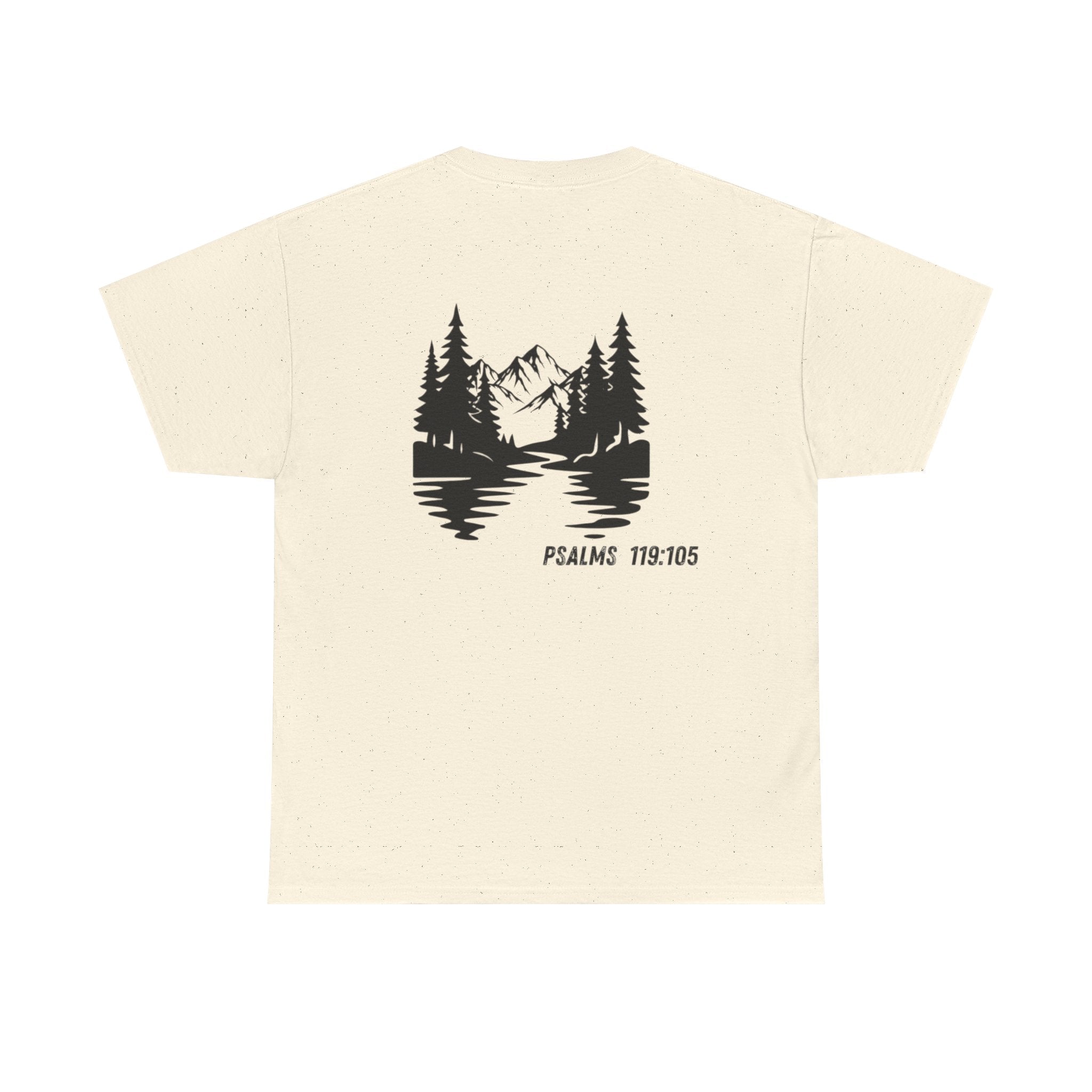 Faith Adventure T-Shirt — "Jesus Is My Way" with Psalms 119:105 Nature Design