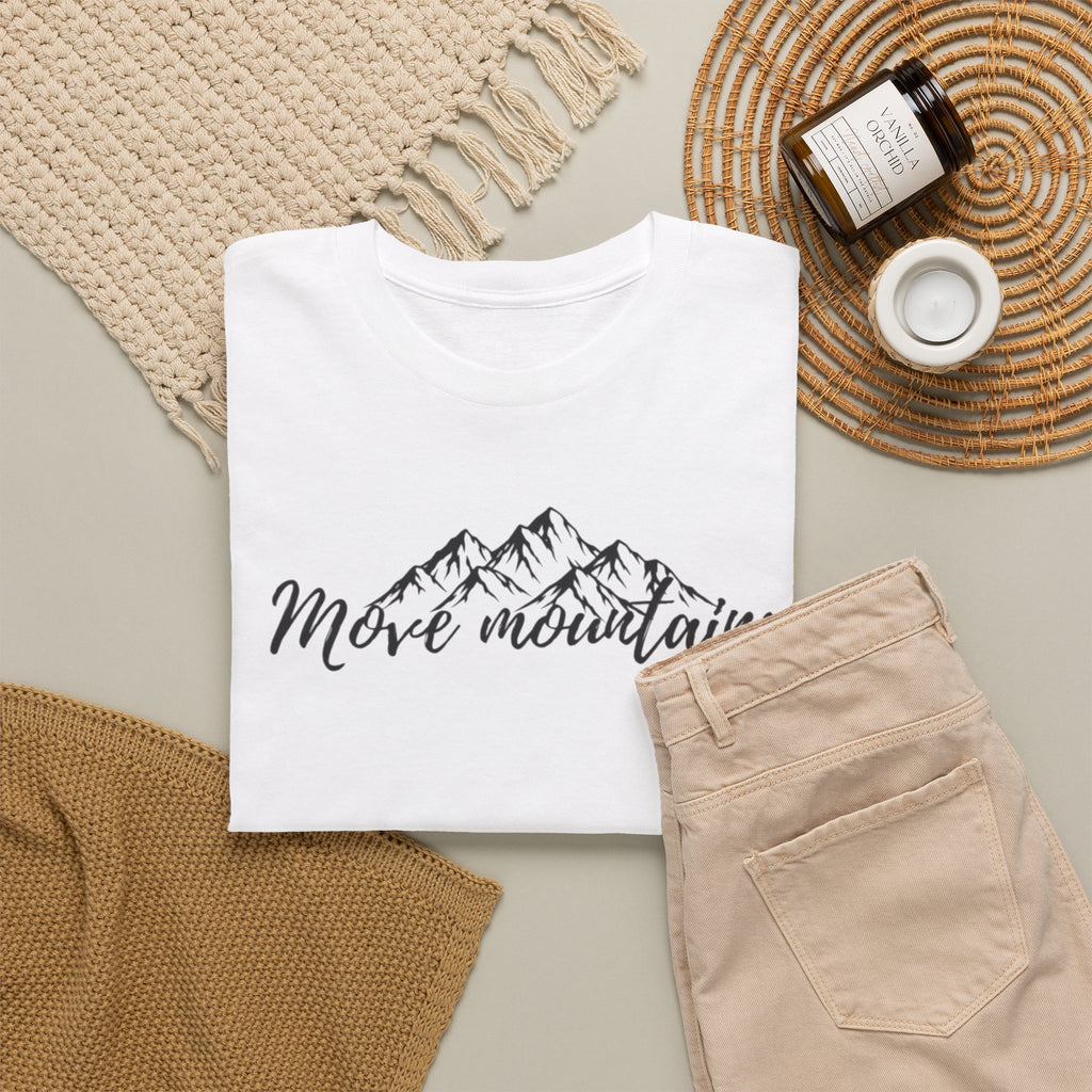 Faith Flower Tee — "More Mountains" Mountain Graphic T‑Shirt