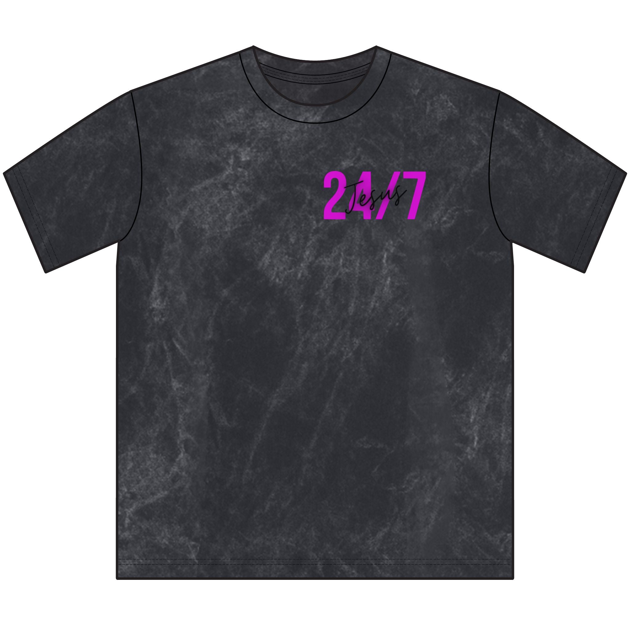 Vintage Crewneck Tee — 24/7 Pink